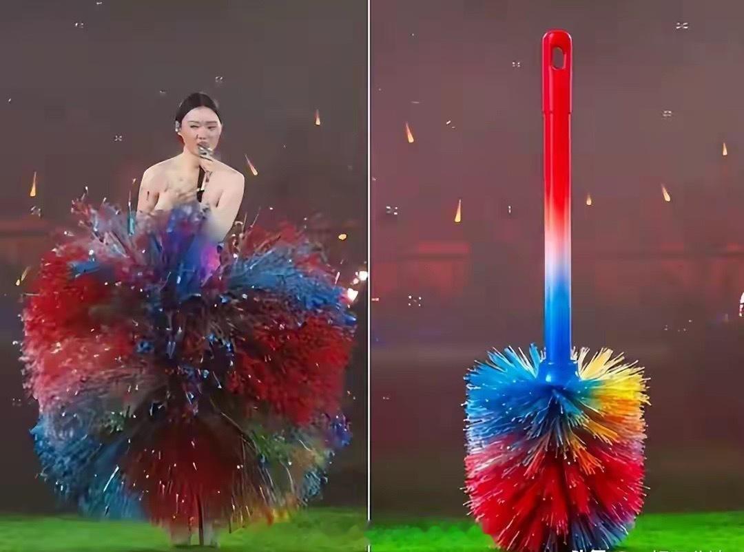 马桶刷裙子VS全透水母装，内娱造型的下限，是被单依纯刷新了吗？ 
