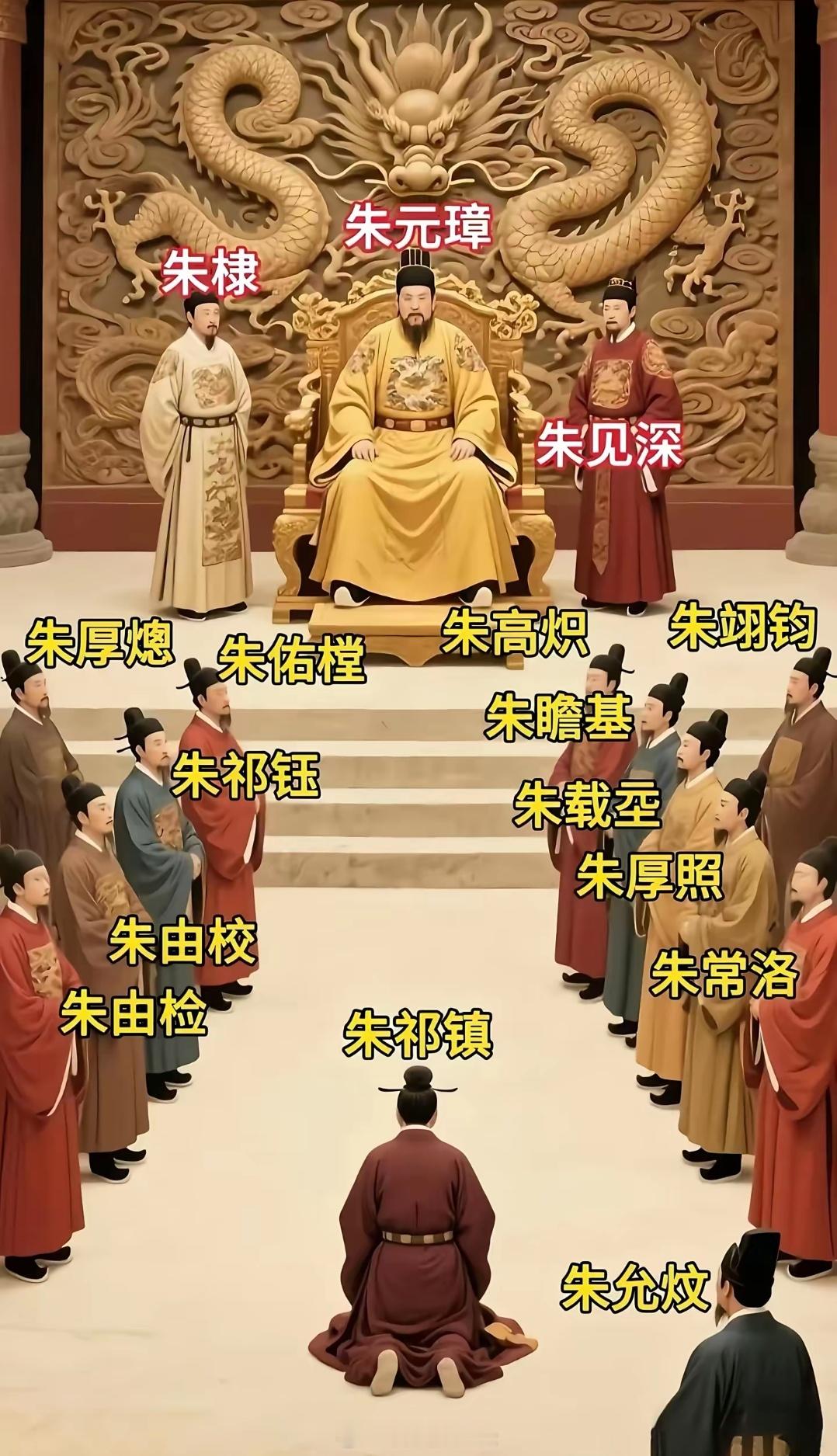 明朝16帝实力站位 