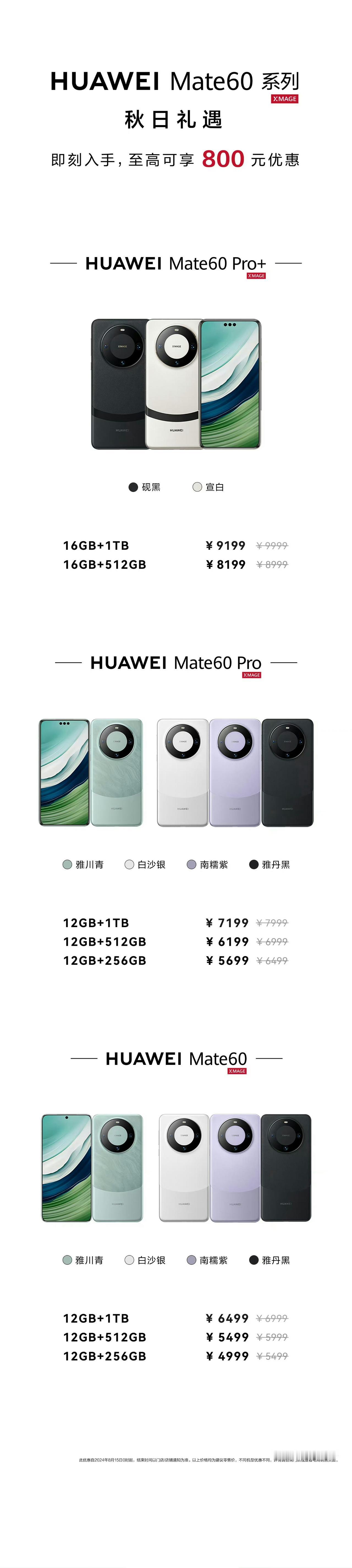 #华为Mate 60系列降价#华为Mate 60系列官宣降价了，最高降800。这