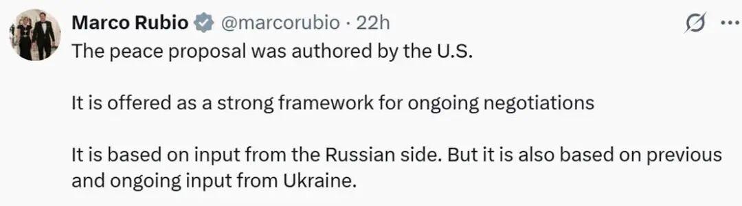 特朗普攸关乌克兰生死存亡的28点和平计划引起轩然大波后，美国国务卿鲁比奥、陆军部
