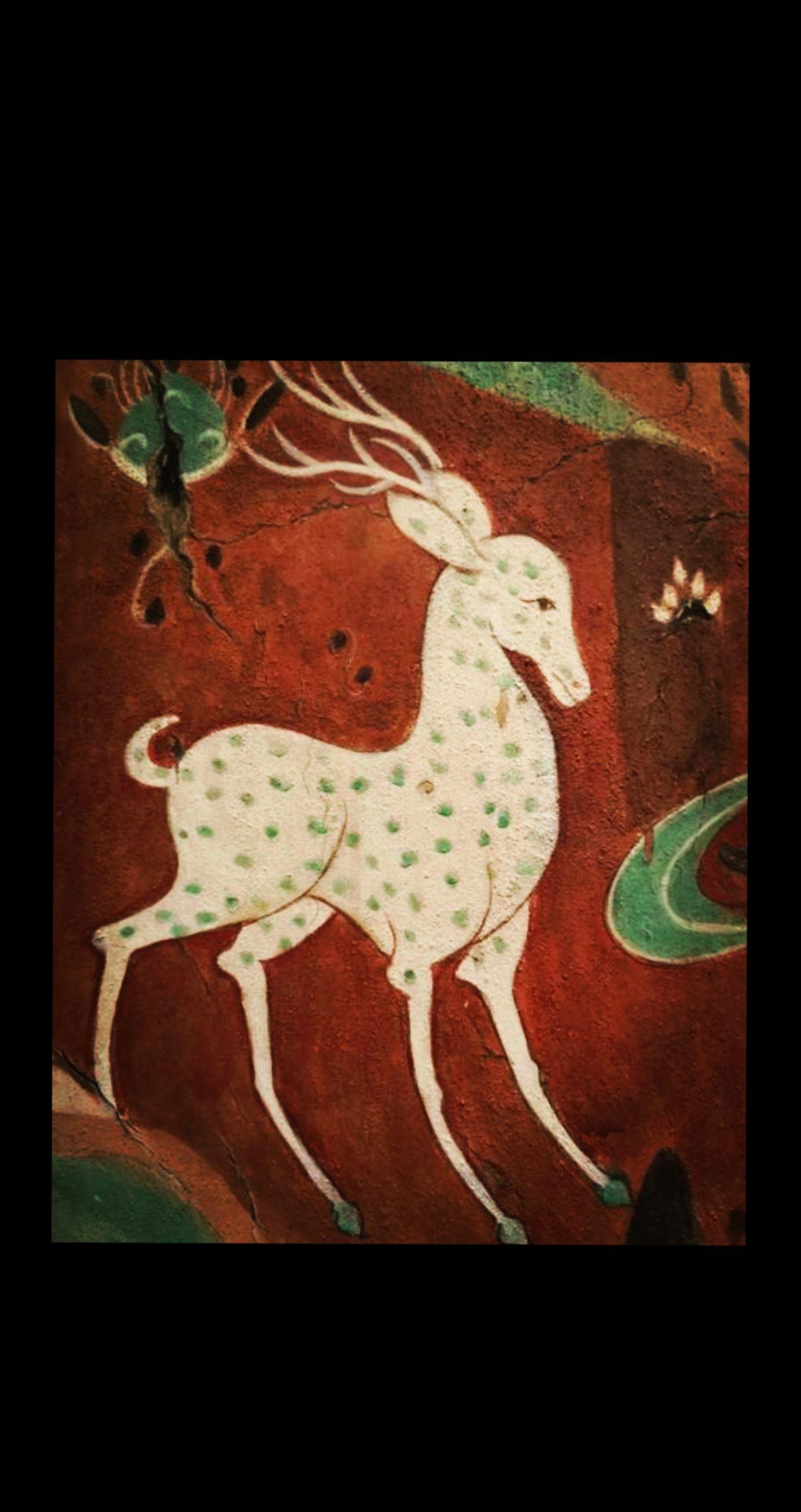 莫高窟九色鹿传说壁画。巴金（1904～2005）朋友作品   ……在我...