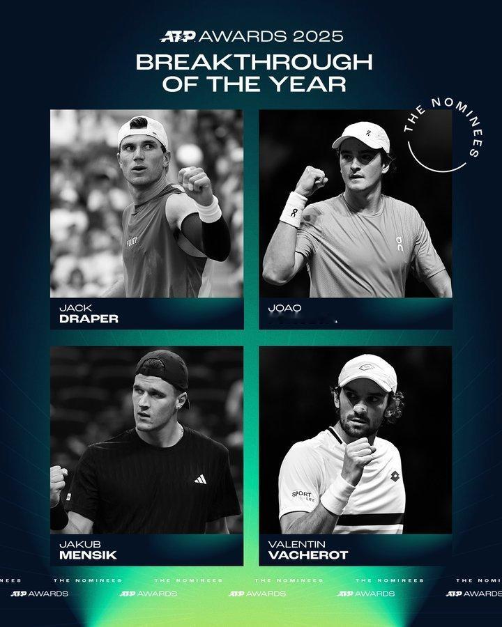 ATP年度突破奖，勒纳·钱连提名都不配吗？这个奖项以及ATP埃德伯格体育精神奖，