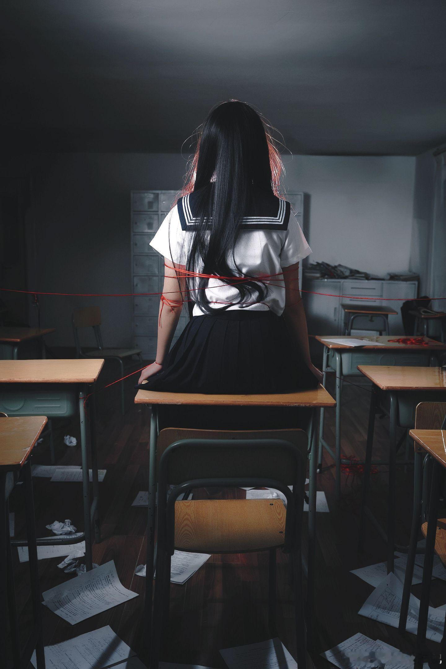jk私影 jk女孩，暗黑系美女