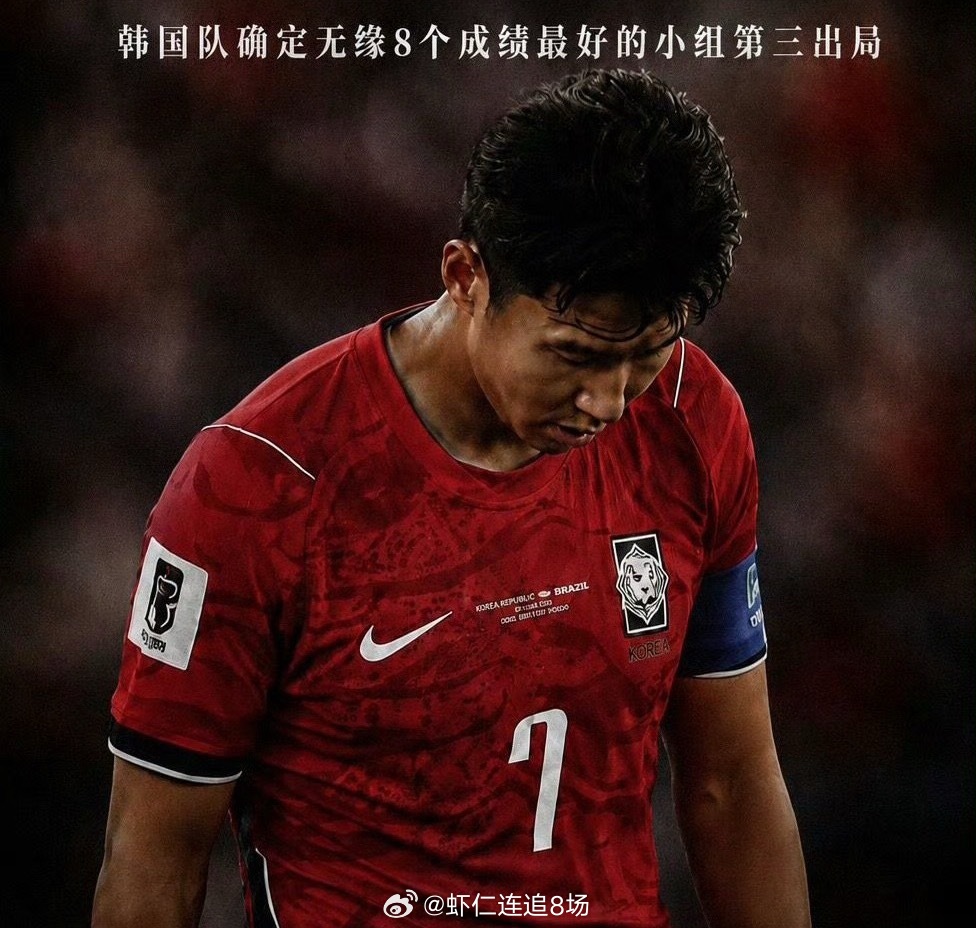 2026年美加墨世界杯小组赛收官，韩国队跌出最佳小组第三晋级区确定无缘32强，韩