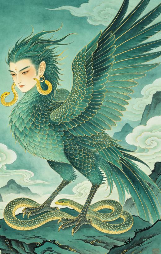 品读《山海经》582——《大荒东经》东海海神禺䝞
原文：
东海之渚中，有神，人面