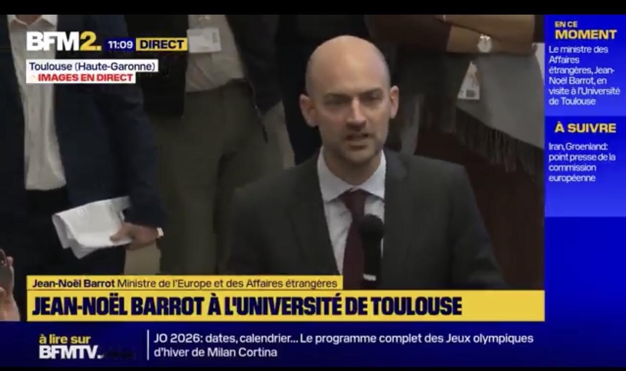 法国外交部长让-诺埃尔·巴罗表示，法国拒绝签署特朗普的和平委员会宪章，是因为看起