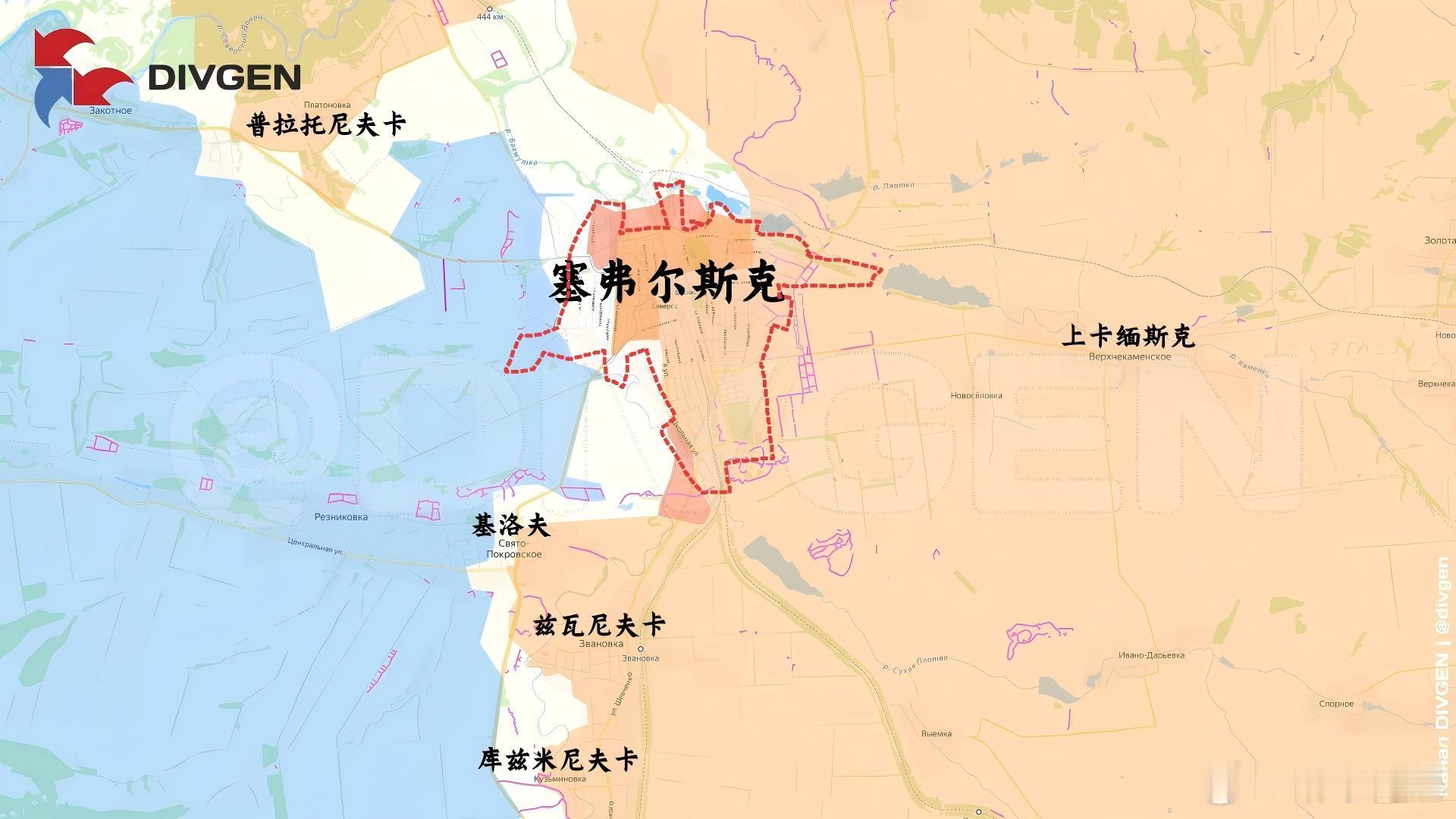 塞弗尔斯克西北城区和入口处的石碑都没了来源：DIVGEN 🚩 Карта СВ