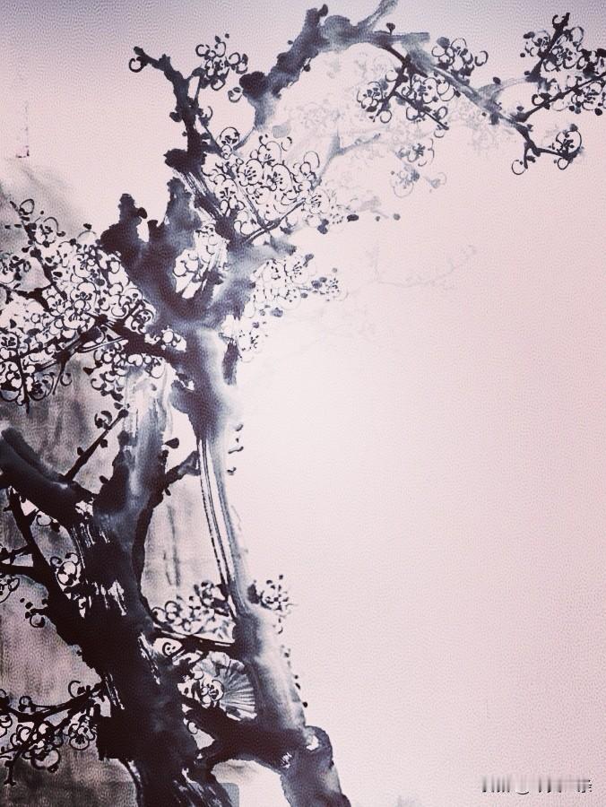 老师说，画梅花任何时候都不要把枝头倒挂下来。
因为倒挂的梅技，有“倒霉”的谐音梗