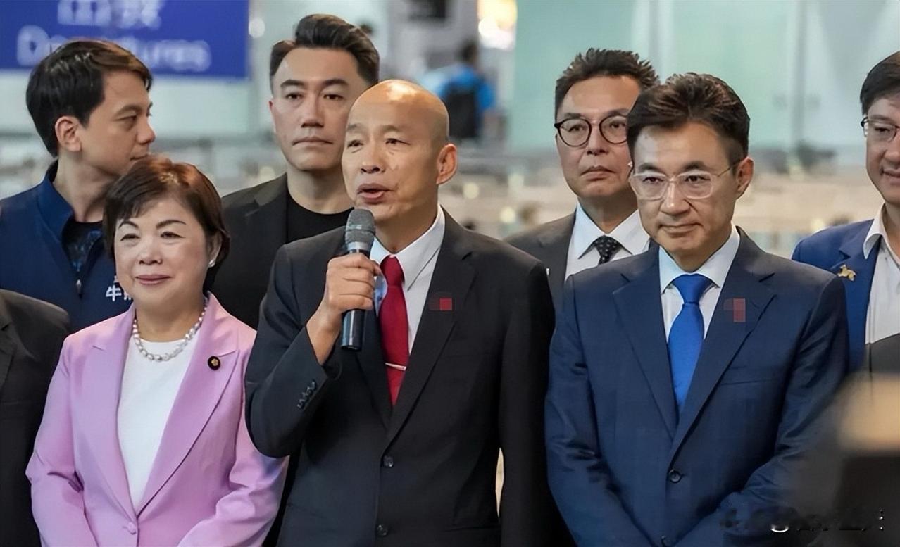 台湾立法院负责人韩国先生6月21号率团前往美国访问，他在出发前举行的新闻发布会上