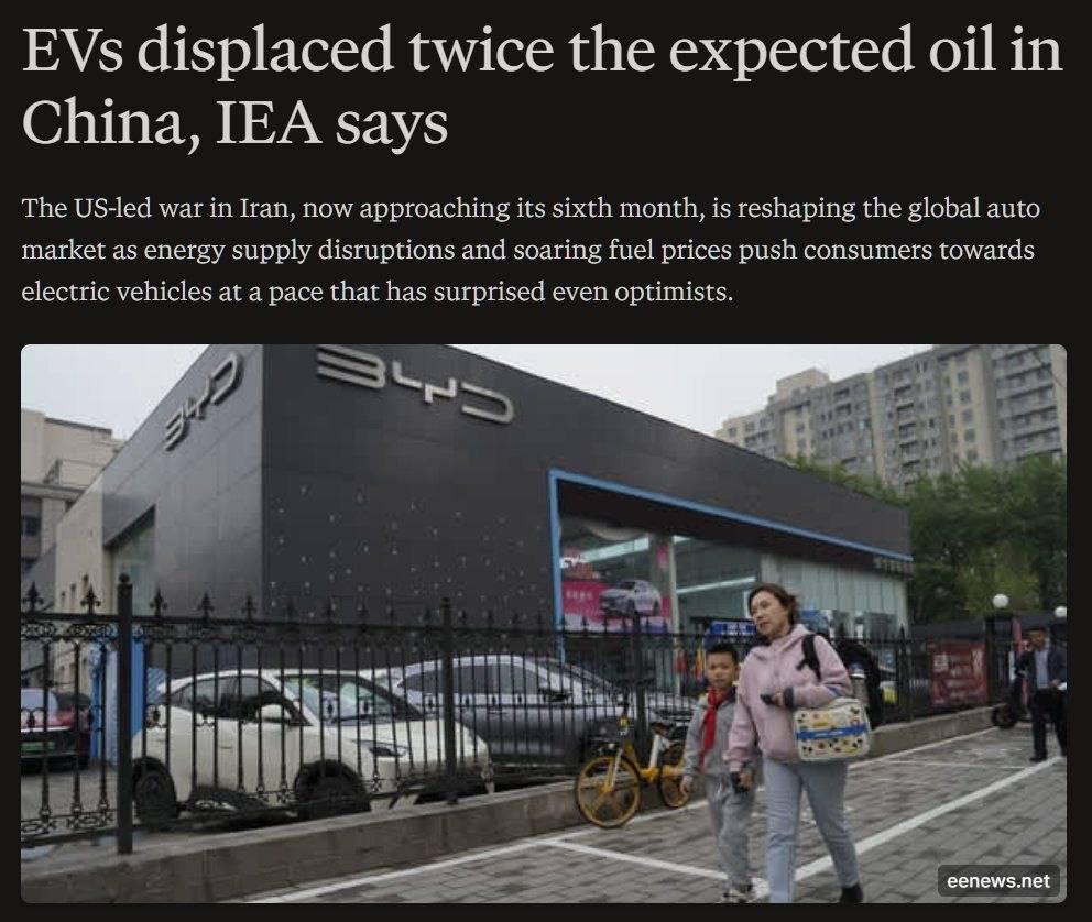 中国电动车日均替代原油超百万桶，燃油消费进入“下降通道”

随着新能源汽车渗透率