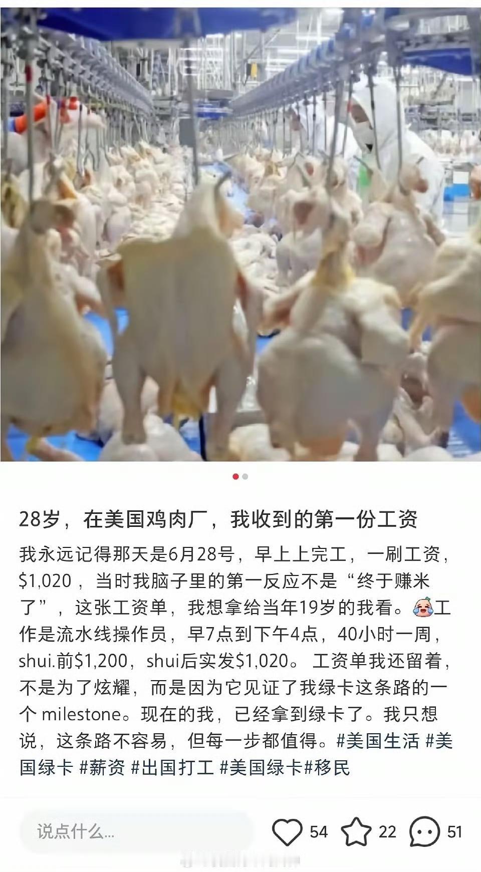 准备8年花30万移民美国的中国人在屠宰场杀火鸡…… ​