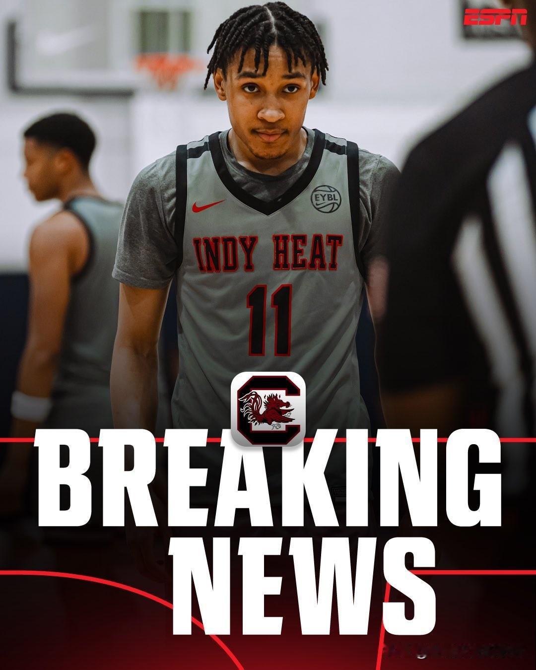 TOP35四星控卫Marcus Johnson宣布承诺NCAA男篮 南卡大学，上