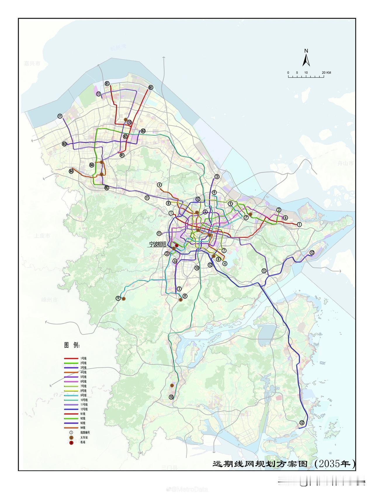 宁波地铁5号线远期规划城市环线

从宁波2035年轨道交通远期线网规划来看，未来