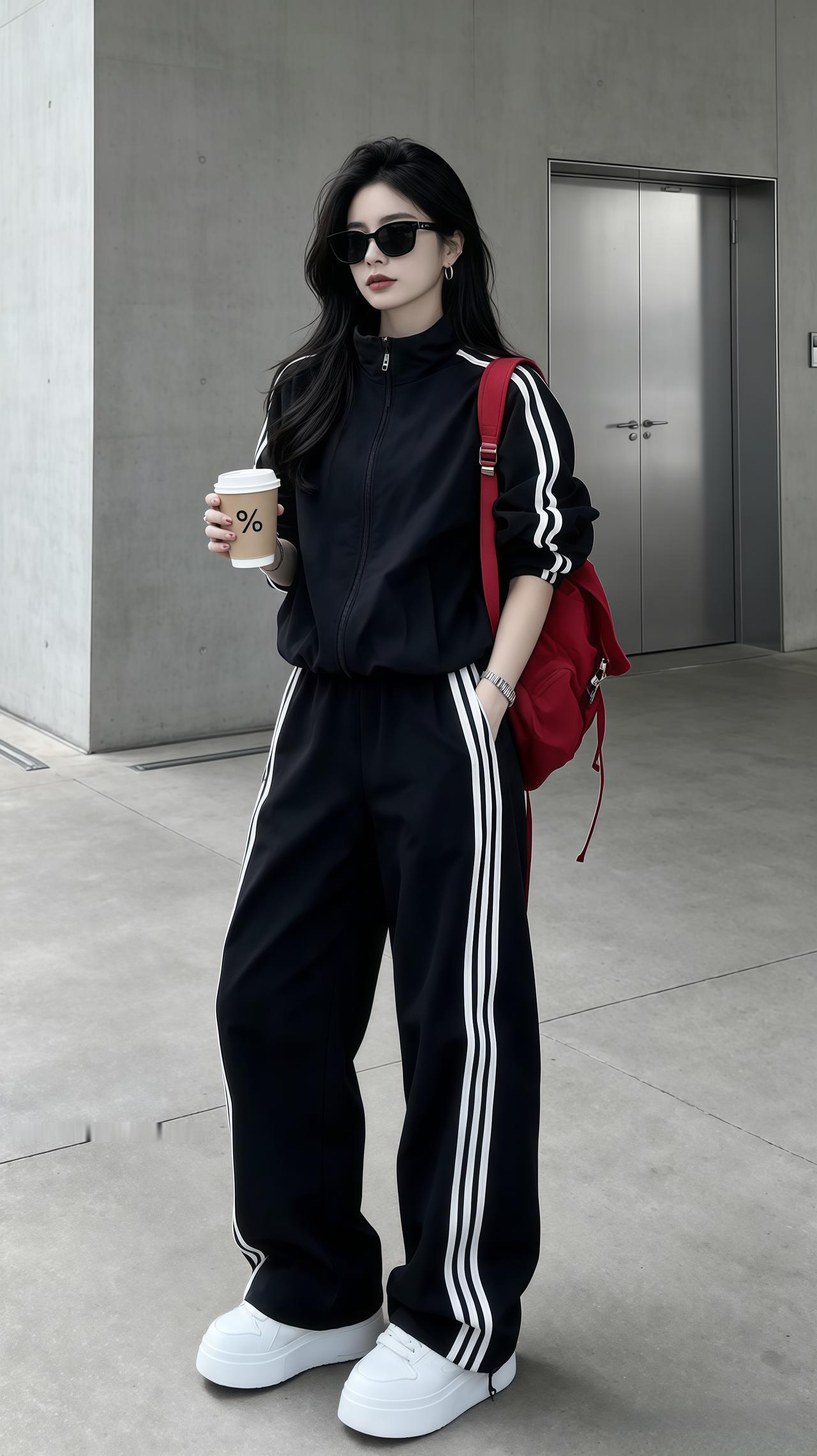 今日运动ootd 随性fitcheck 运动风穿搭 又美又飒 韩系穿搭