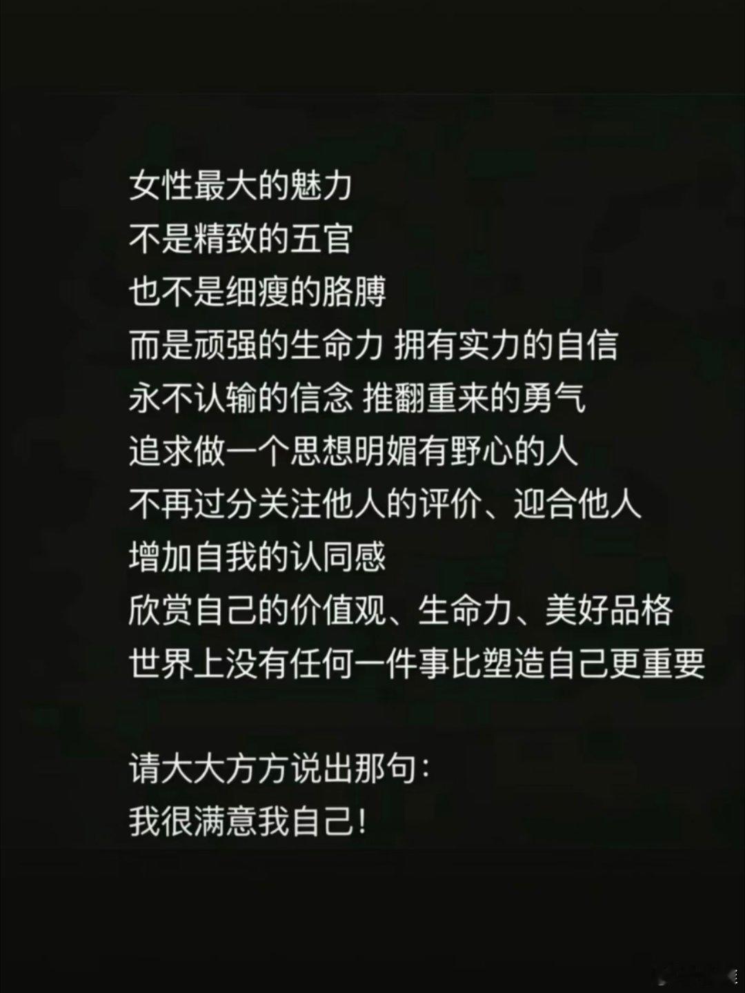 我很满意我自己 