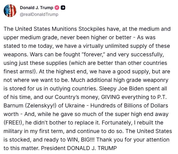 特朗普说，如果有必要，可能会出动地面部队。特朗普：美军弹药充足且优质 可“永远打