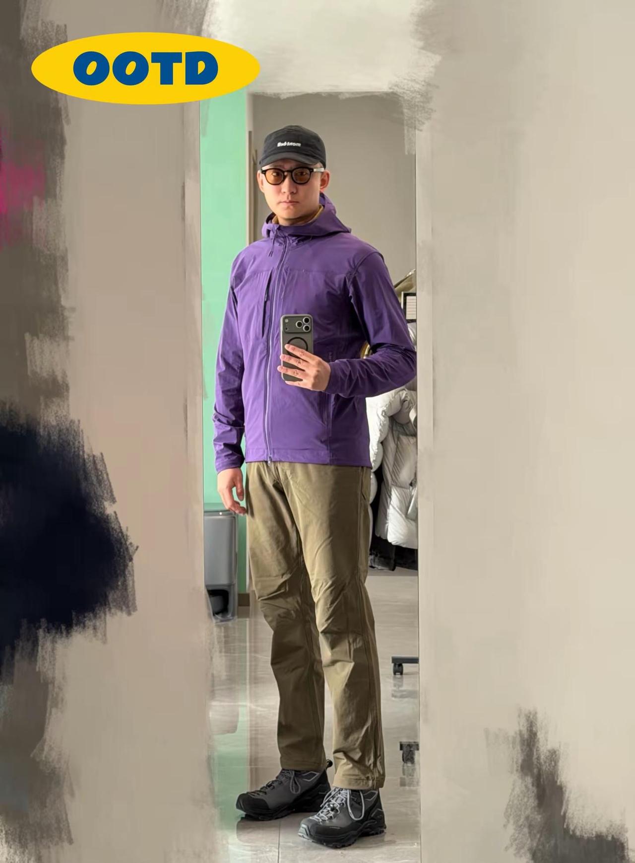 OOTD（大年初四升温版）外套：天石鹅铠甲G456软壳内搭：探观鲸吸纱抓绒衣裤子