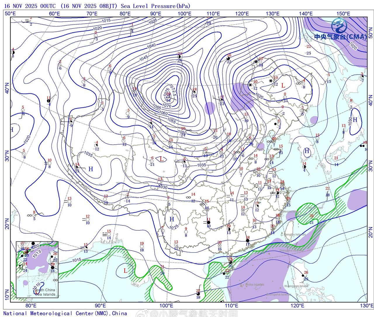 【冷空气动态2025年总第9期】今天08时，冷空气“胖头鱼”（寒潮级）的冷高中心