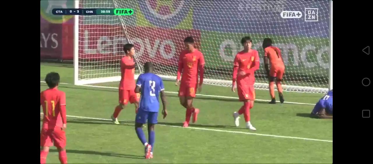 U15国少单刀，射门被挡，再补射，有了！4：0！大胜中非队，小世界杯首战开门红！