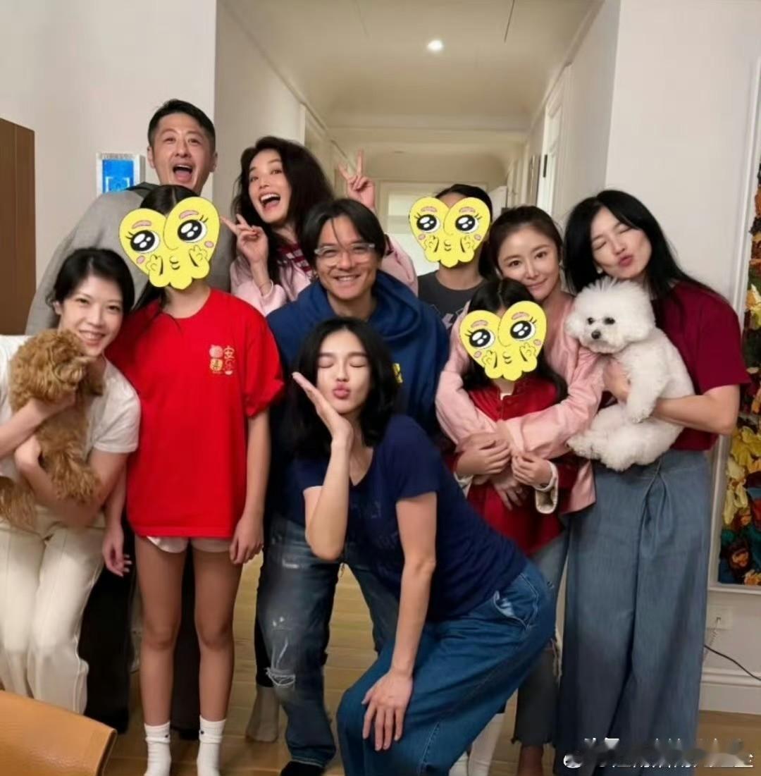 都关注林心如女儿去了
大家没有发现家庭聚会，舒淇一家，林熙蕾一家都是完整的，但是