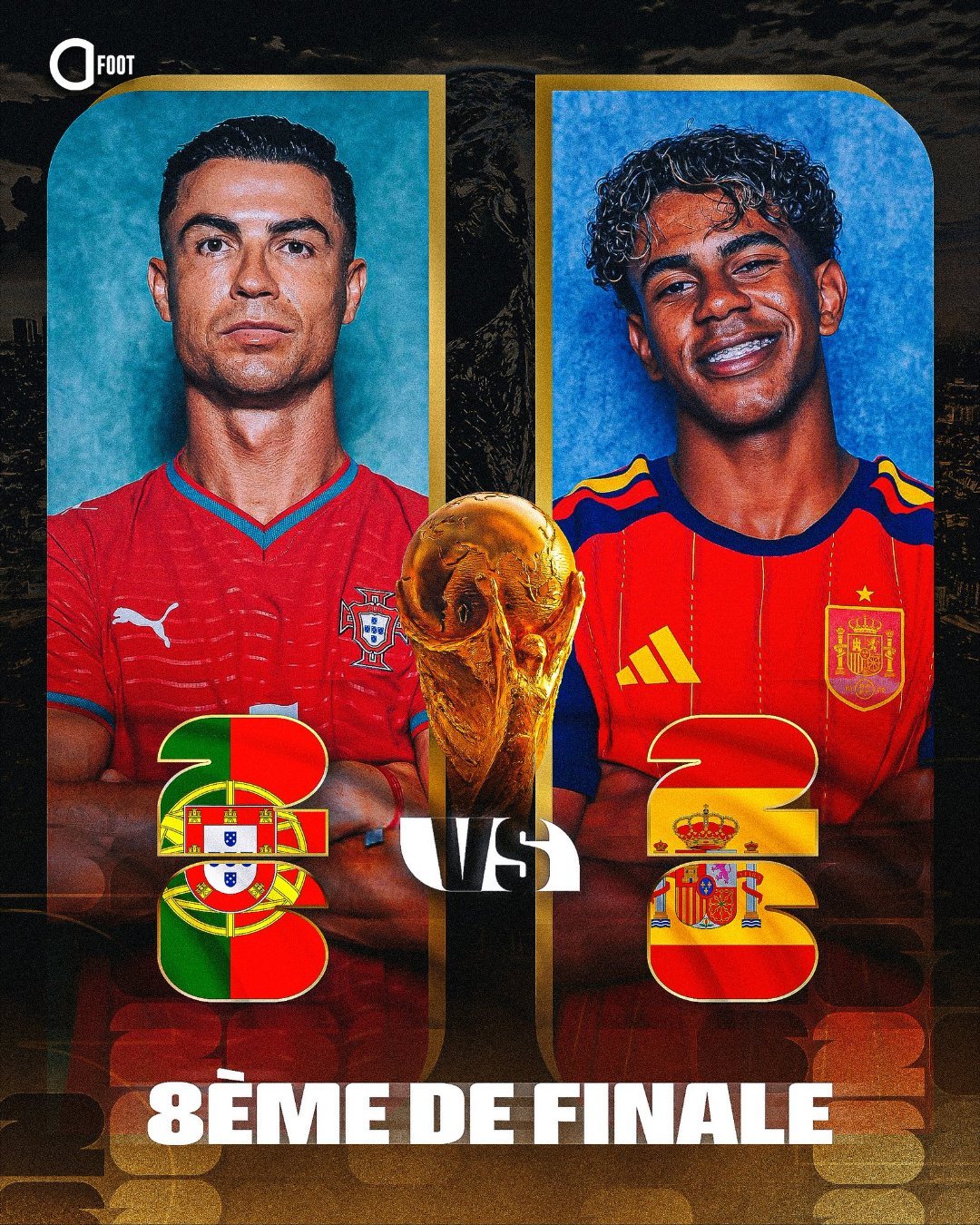 🚨🚨💣 官宣！世界杯16强战 🌎：葡萄牙 🇵🇹 ⚡️ 🇪🇸 西班