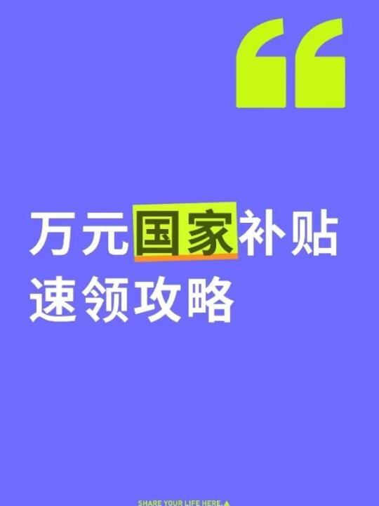 6万国家补贴速领攻略🌟