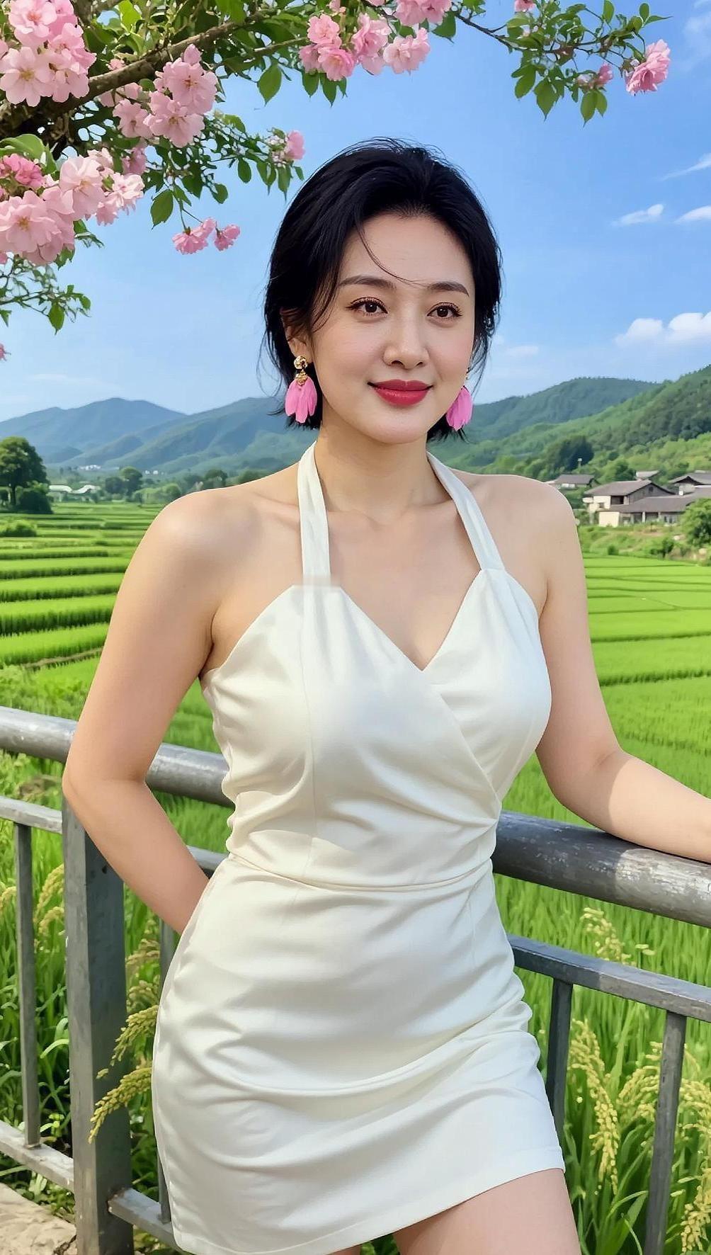 AI田园优雅写真 抖音ai创作 AI扩图 颜值在线 指尖艺术