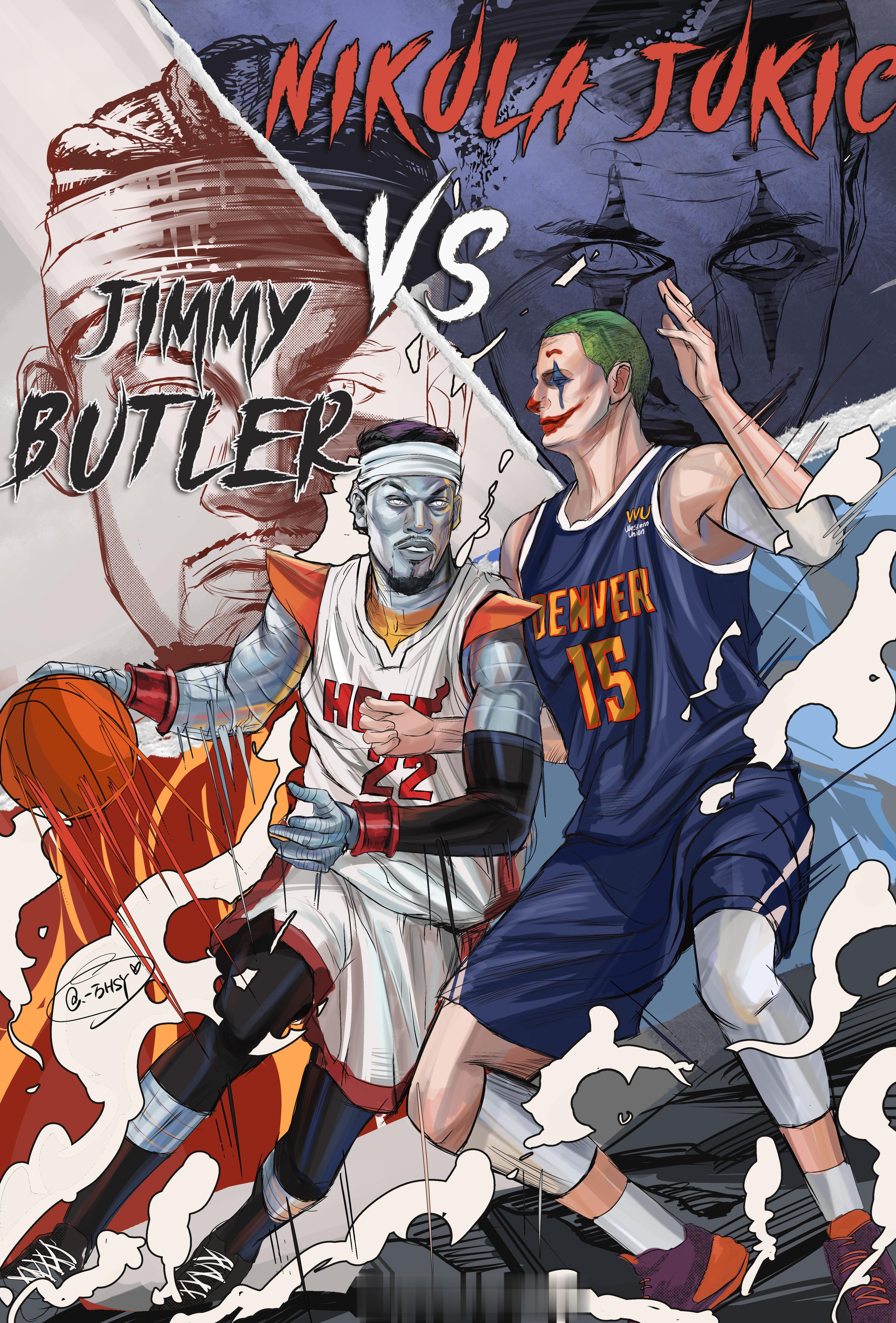 钢力士般坚硬的硬汉与Joker 约老师～期待今天的比赛！     ​​​
