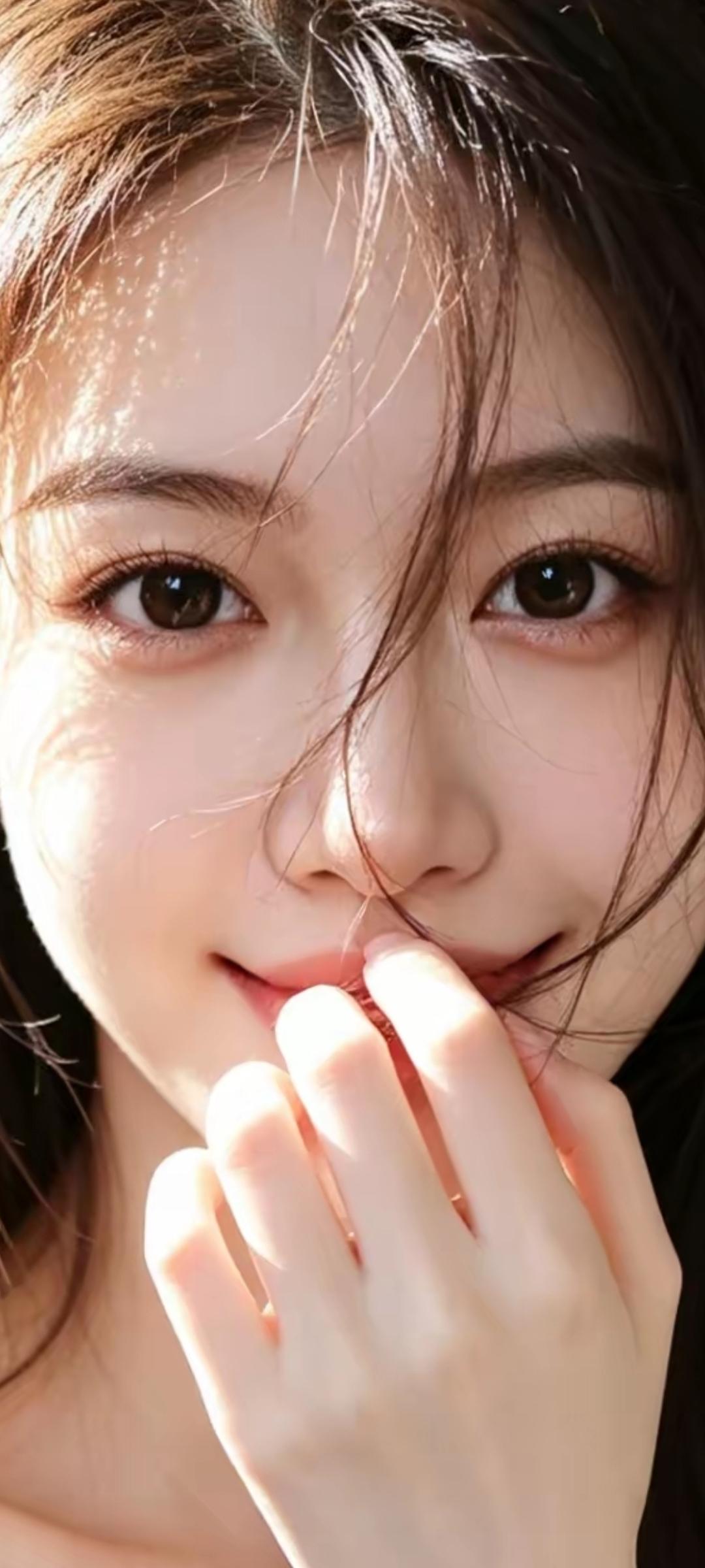 阳光下的温柔微笑，让人心动的瞬间🌞😊