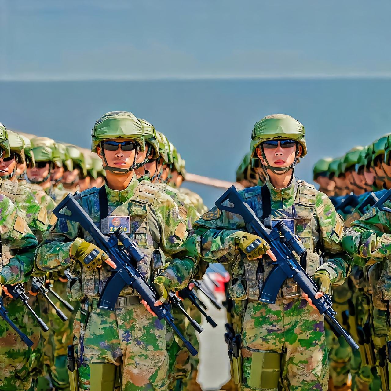 有内味了，参加中泰“蓝色突击2023”演习的我海军陆战队官兵，从哪找的那么多帅哥