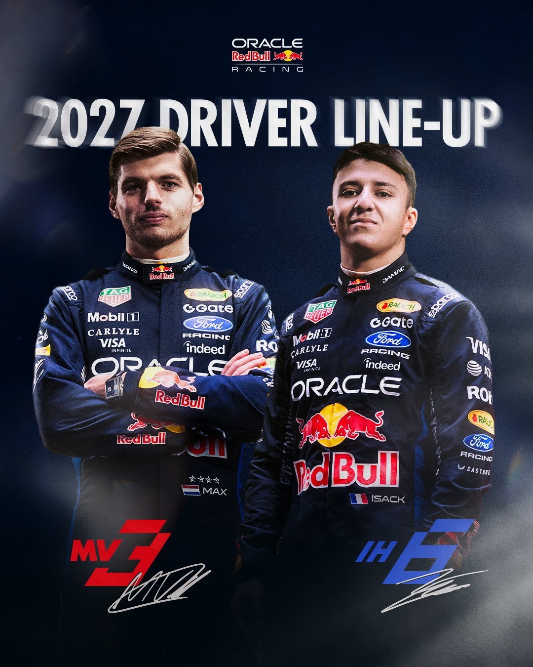 红牛车队官方宣布：车手哈贾尔将在2027赛季F1继续效力该车队👀F1[超话]2