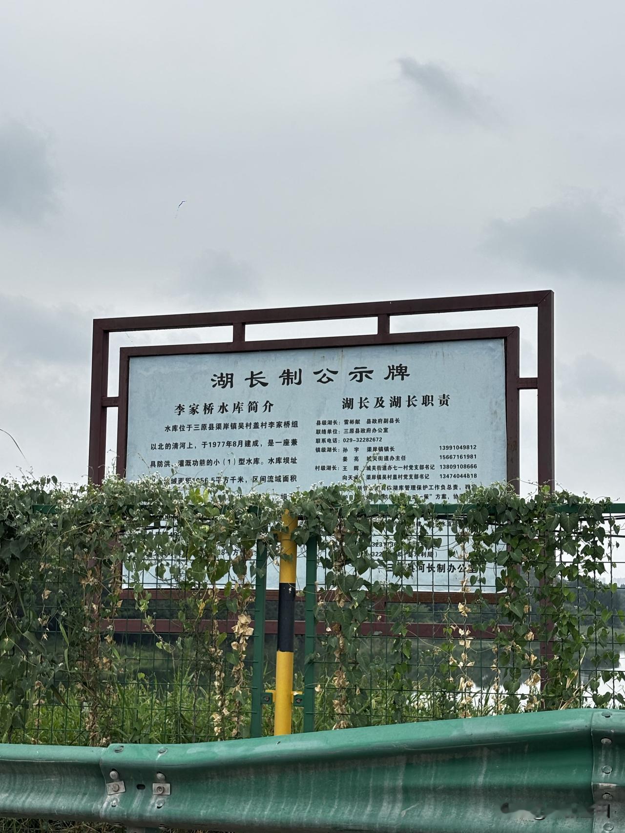 三原渠岸李家桥水库，一代人修出来的水利，岸边风光安静治愈

📍位置：三原县渠岸