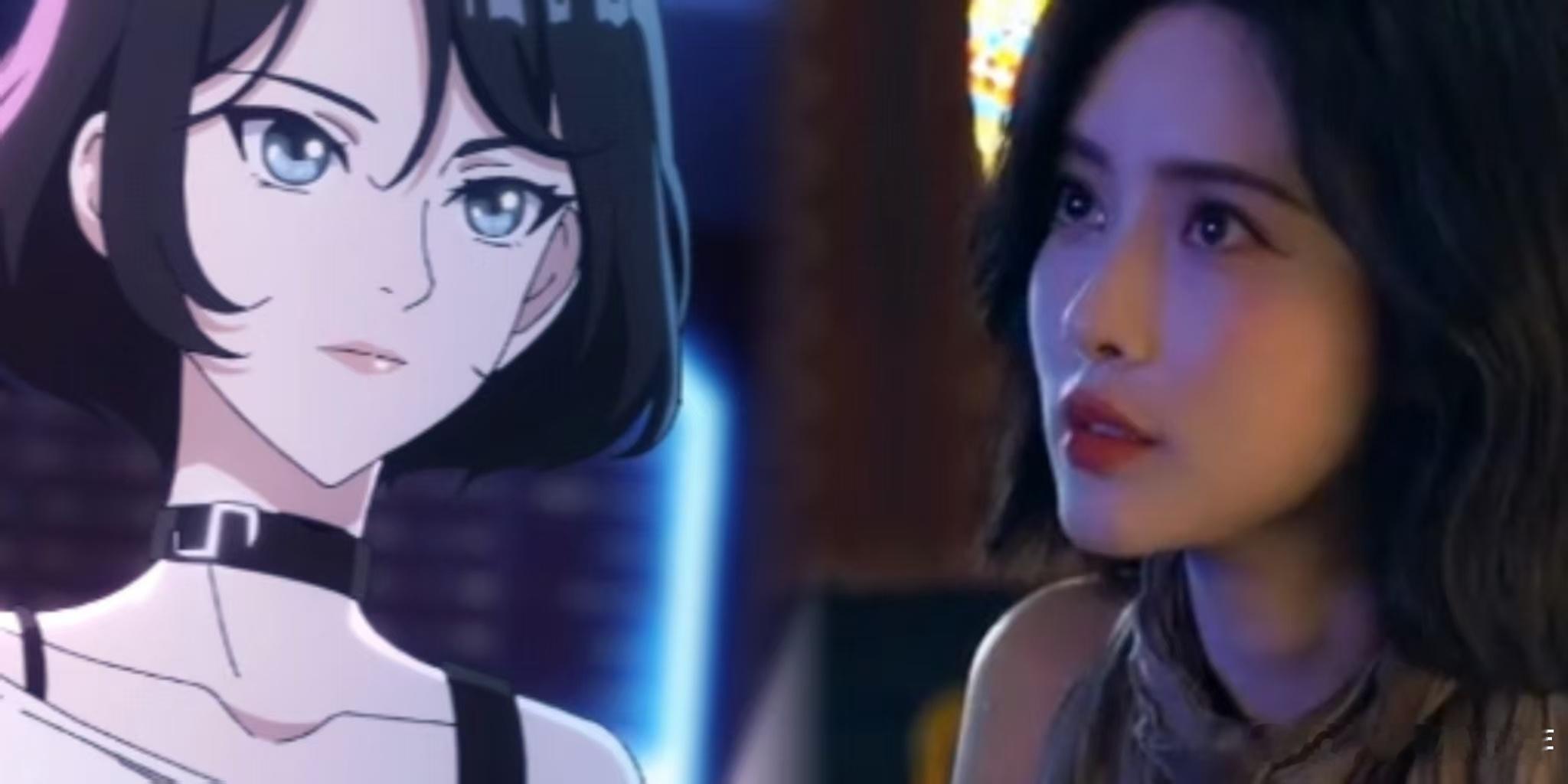 起猛了动画三线建模像孟子义三线轮洄易飒的眼型太绝，闭眼时睫毛疏密都和孟子义神似。