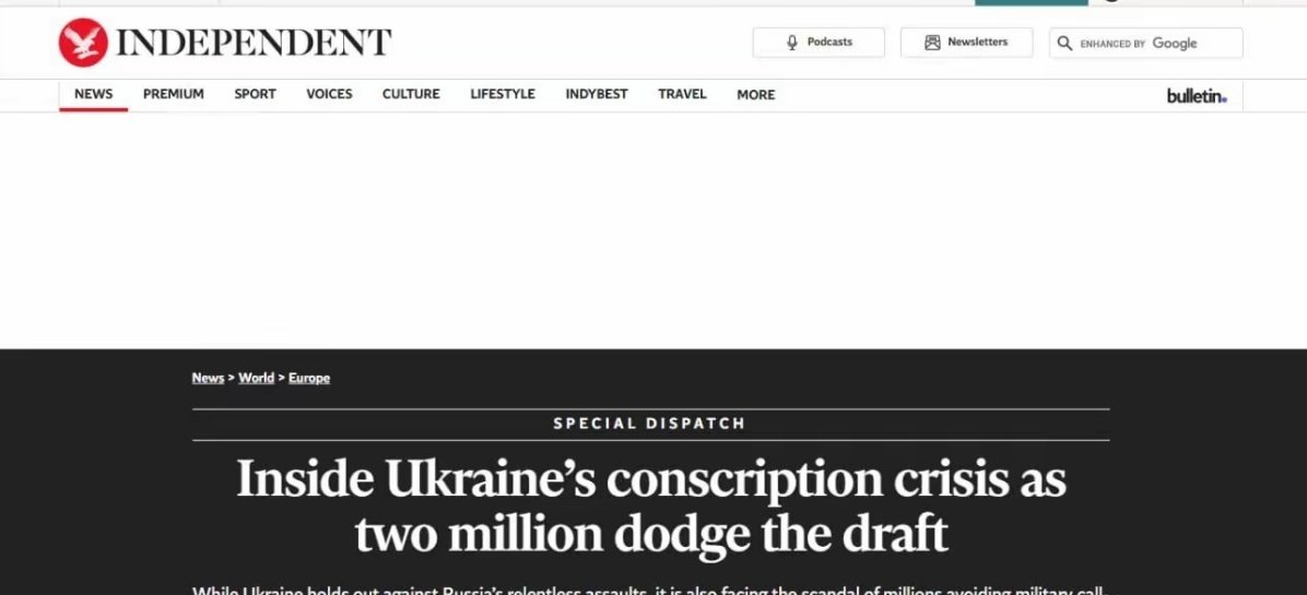 乌克兰官方承认：数百万人逃避动员，数十万人逃离军队。烽火问鼎计划