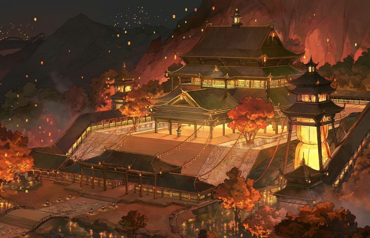 天官赐福动画[超话]花城谢怜天生一对 “千灯观，太子殿，三千盏！”为你明灯三千～