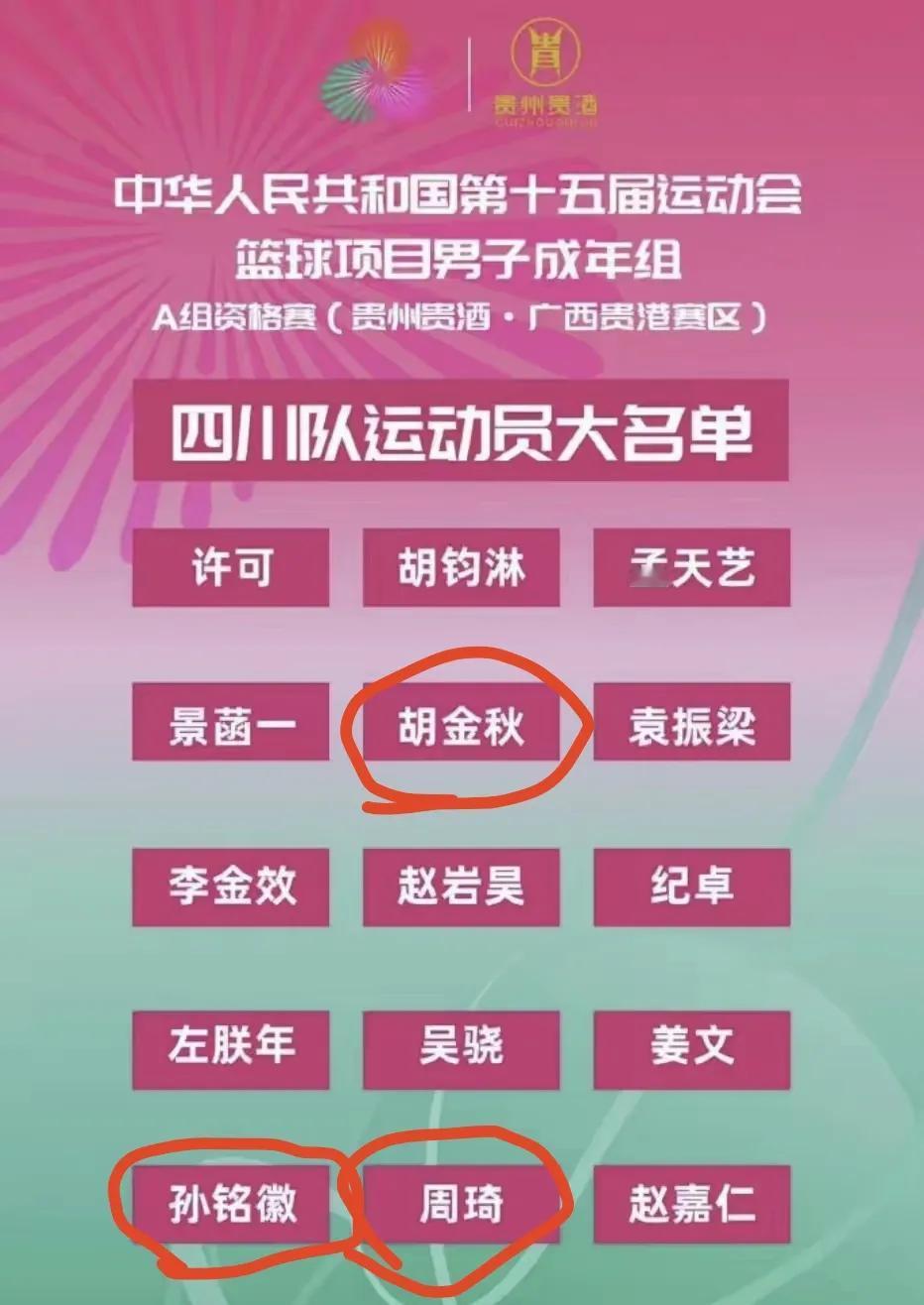 看完四川队的全运会成年组男篮大名单，我才知道为什么四川男篮会走向衰落！
提起四川