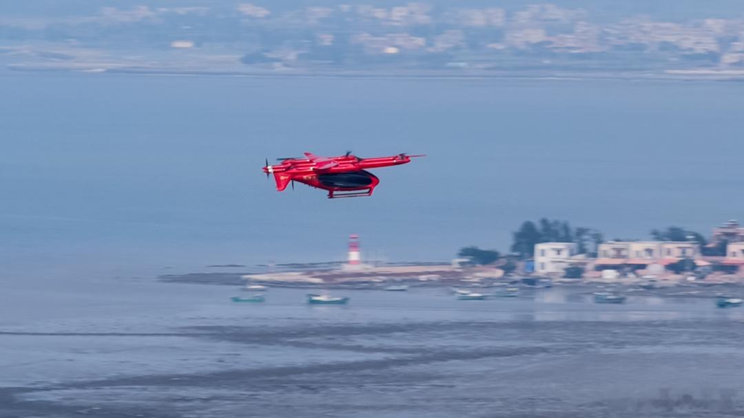 海南自贸港封关后首场标志性低空产业活动顺利开展，峰飞航空凯瑞鸥 eVTOL 从海