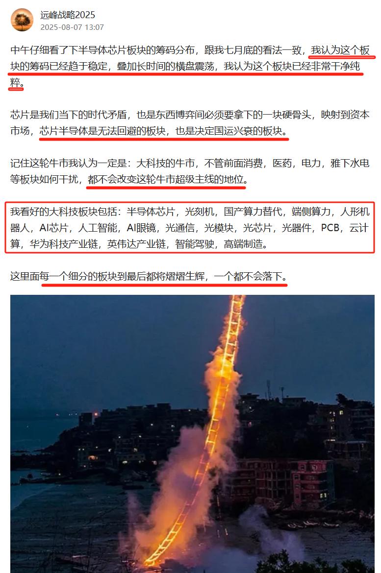 半导体芯片又启动了，过往这篇文章我配了梯子，过去我说过，这是一把天梯，是一把可以