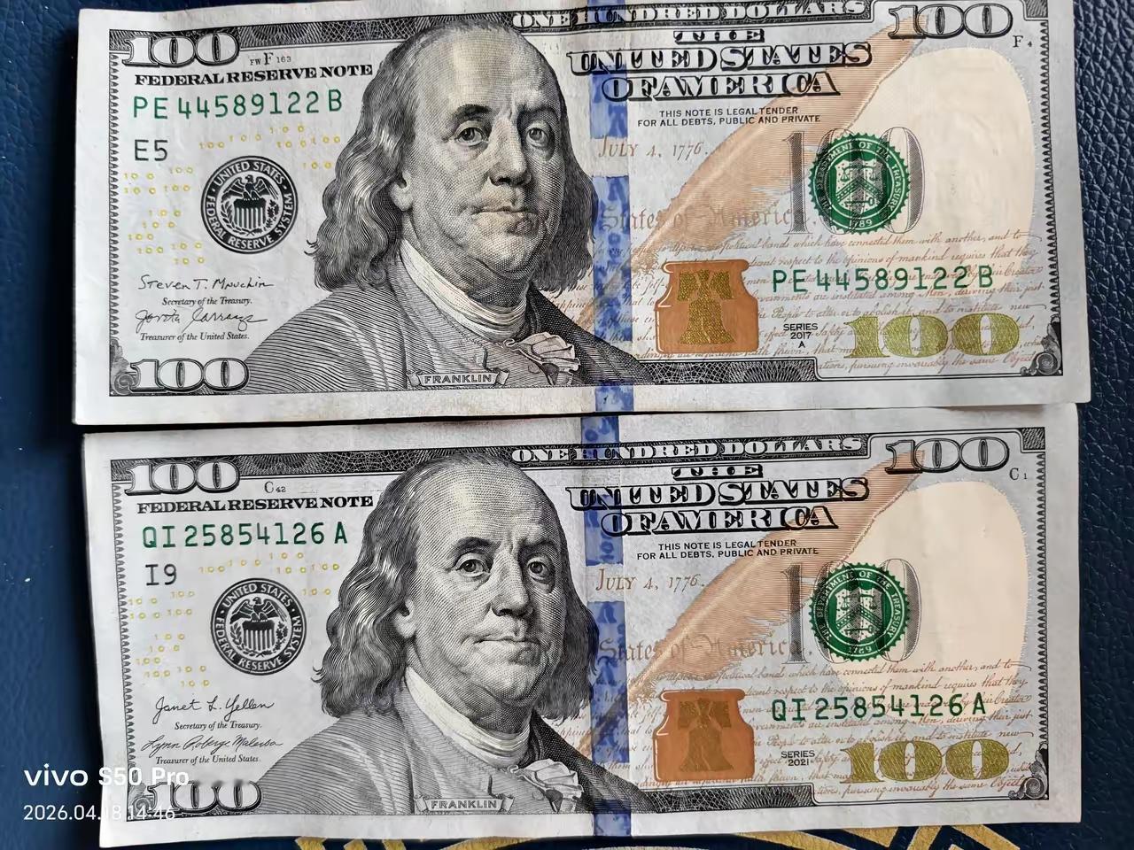 大家有没有思考过这么一个问题？
就是美国印的这张纸。凭什么在上面写100这个数字