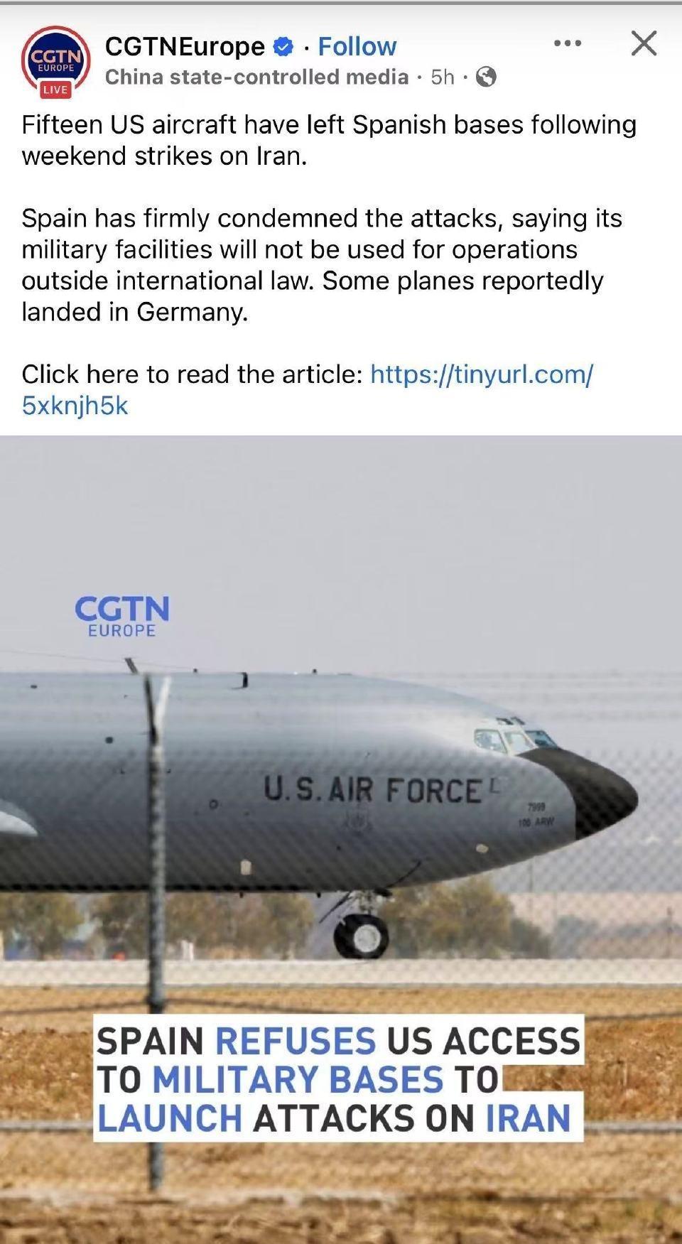 税宗气得要冒烟了，威胁要和西班牙断交。
中方回应美威胁切断与西班牙贸易
西班牙雄