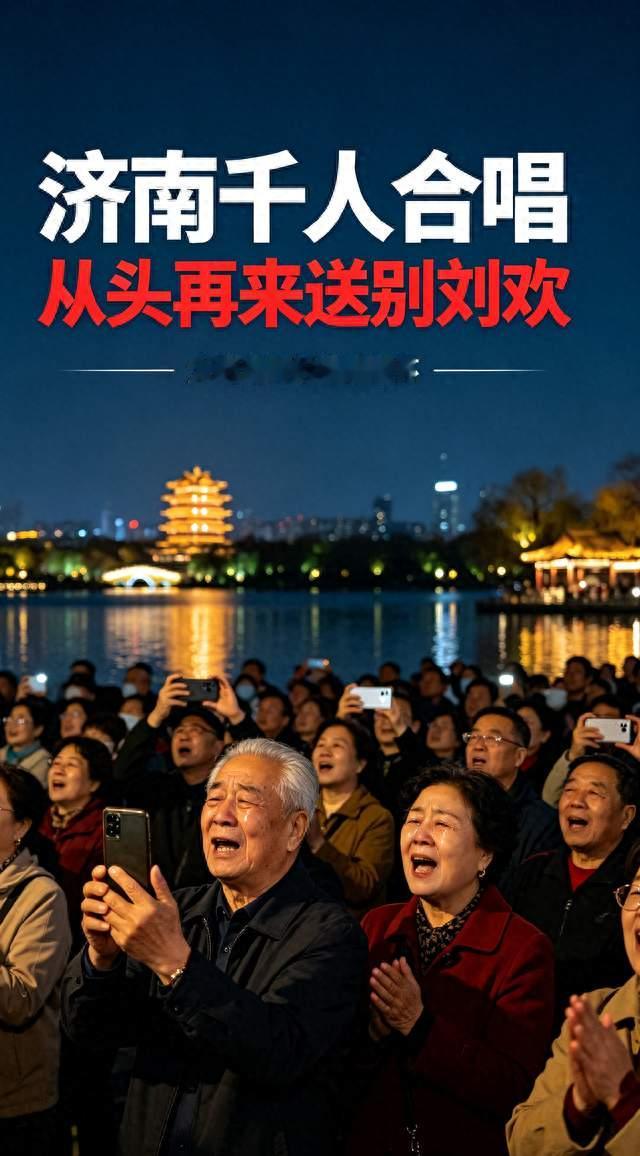 大明湖畔千人合唱，一曲《从头再来》送别刘欢