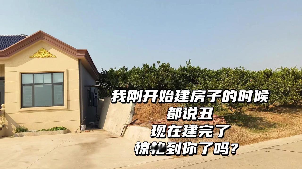 当初建房时所有人都不看好，说没罗马柱不够大气。
现在完工效果直接超出预期，比装罗