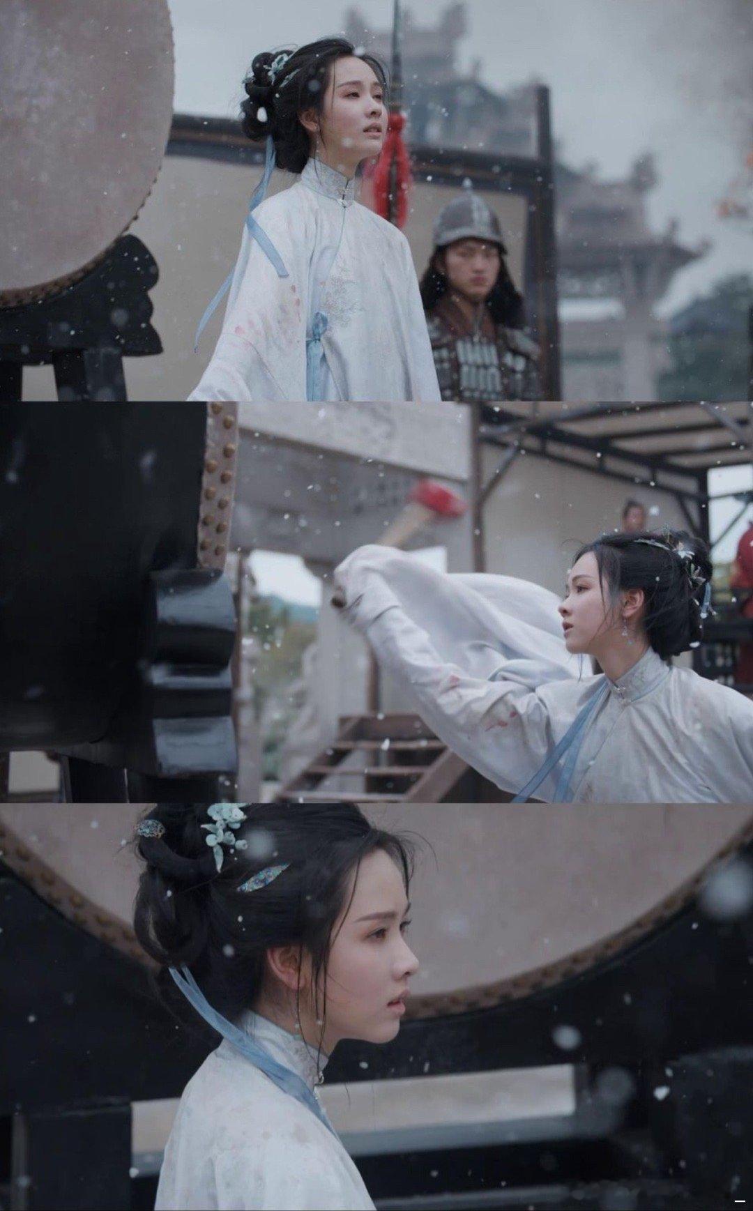 庄寒雁第一次击鼓救母第二次救夫庄寒雁这一段真的绝了啊，第一次击鼓是为了救母亲，第
