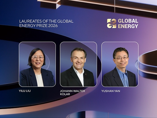 Yilu Liu、Yushan Yan、Johann W. Kolar被选为2026年全球能源奖得主