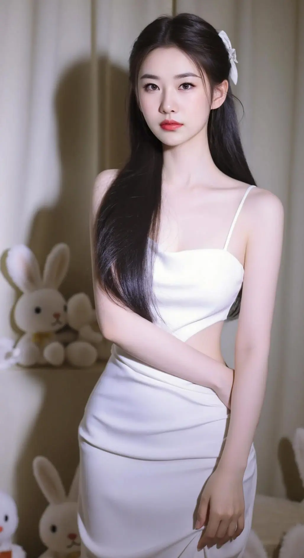 AI简约吊带写真 ai创作