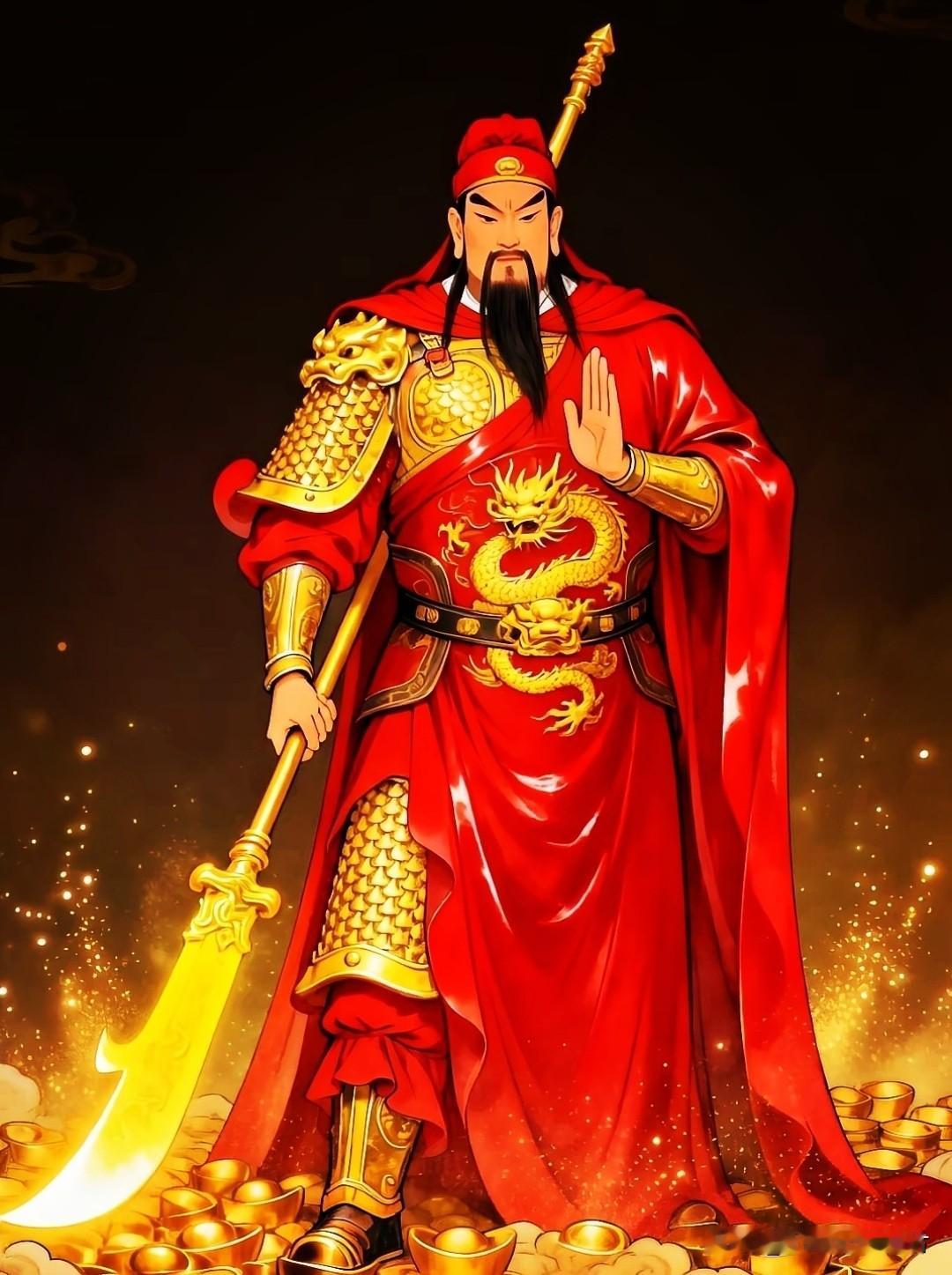 关公镇宅保平安，
招财纳福万事安。