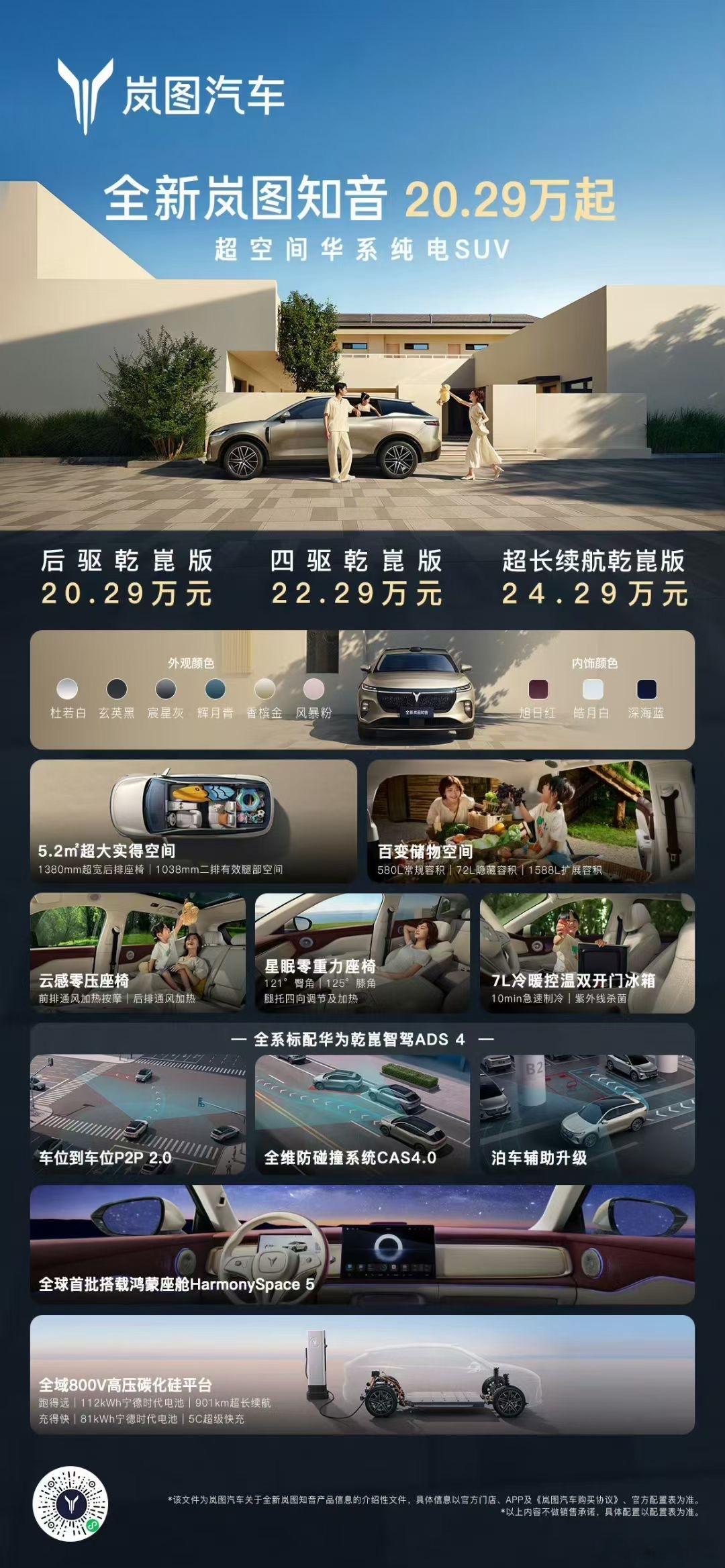 20万满血华为纯电SUV来了 20.29万元，买华为ADS 4智驾全家桶在尚界H