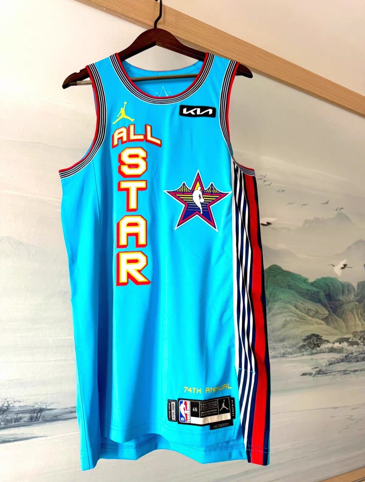 哥们儿又冲了一件去年全明星赛g，带苏富比证书库里 nba全明星 NBA