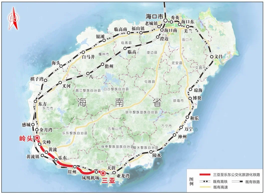 海南高铁线路图