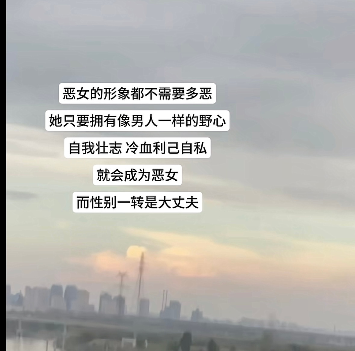 最毒妇人心，无毒不丈夫。这种屁话 ​​​
